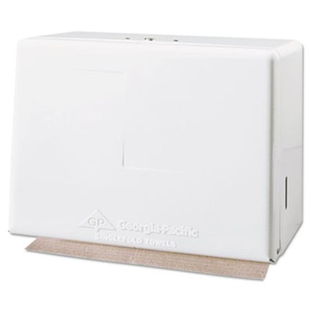 GEORGIA-PACIFIC 8.1 x 11.6 x 6.6 in. Single Fold Towel Steel Dispenser, White GE471634